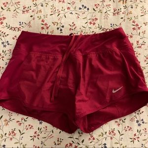 Nike | dri-fit cranberry lined s running shorts